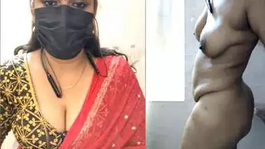 Telugu wife stripping saree and nude show with face