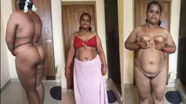 Tamil milf strips and gets naked before her Nephew