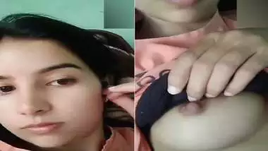 Cute girlfriend perky nipples showing viral selfie